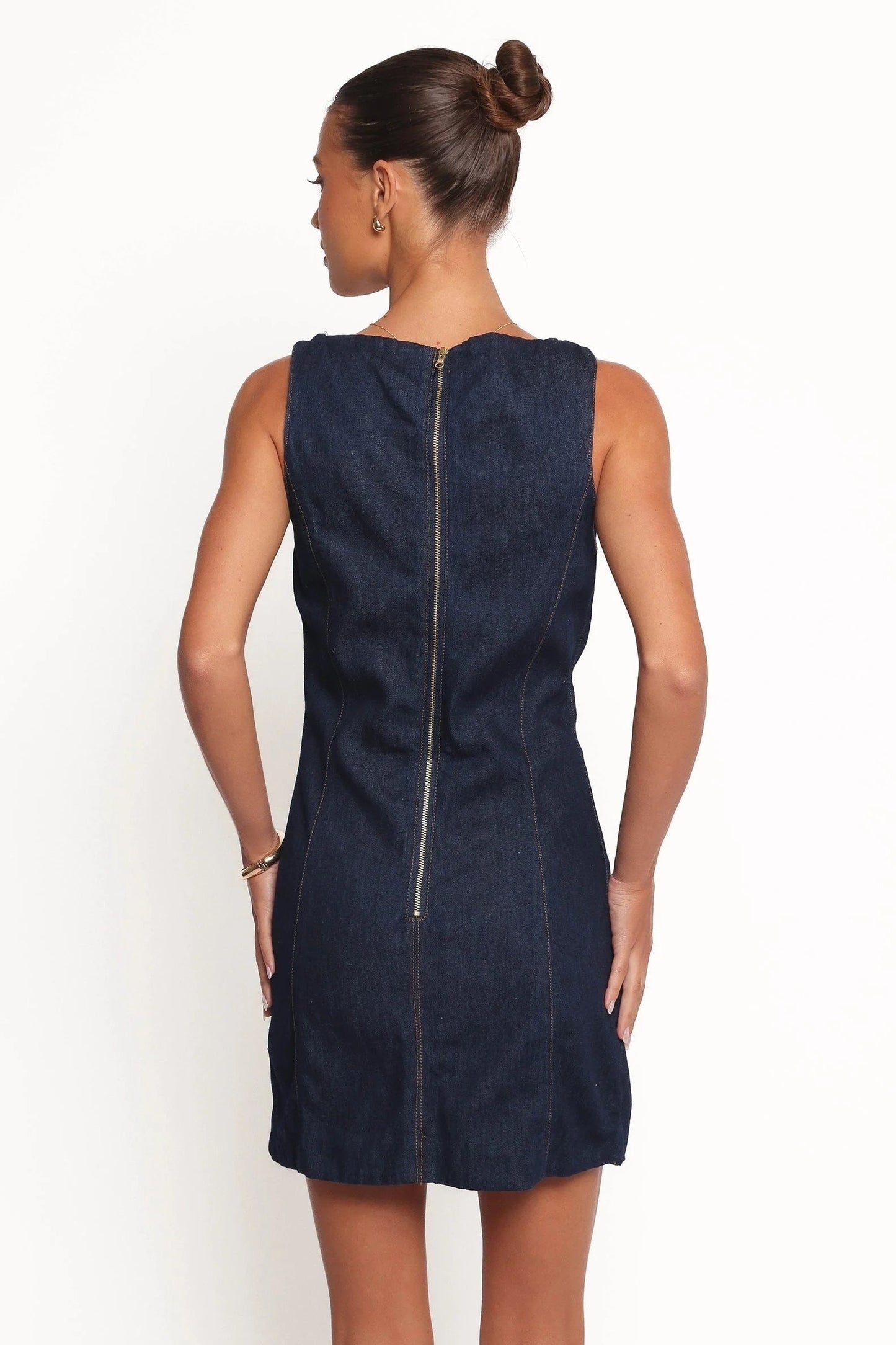 Calyx Mini Dress - Dark Denim