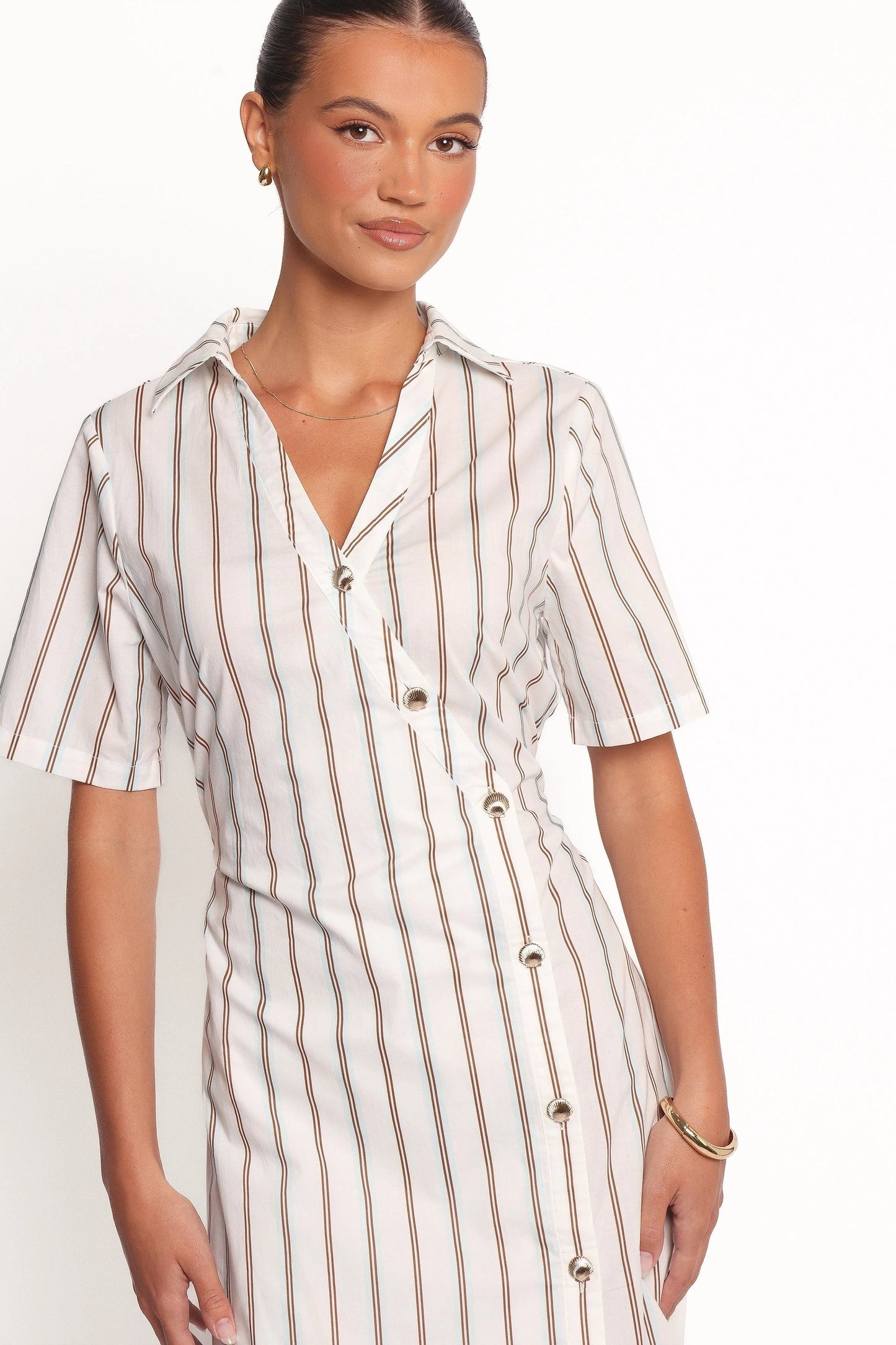 Hayes Mini Dress - Blue Stripe
